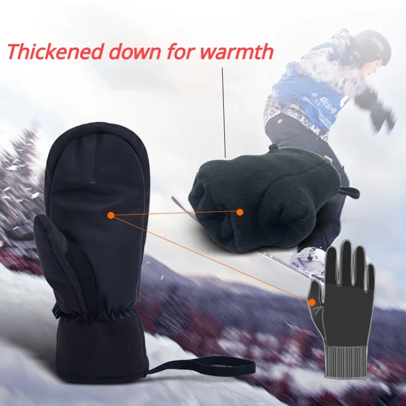 Ski Glove Waterproof - Gants de ski d'hiver imperméables, compatibles