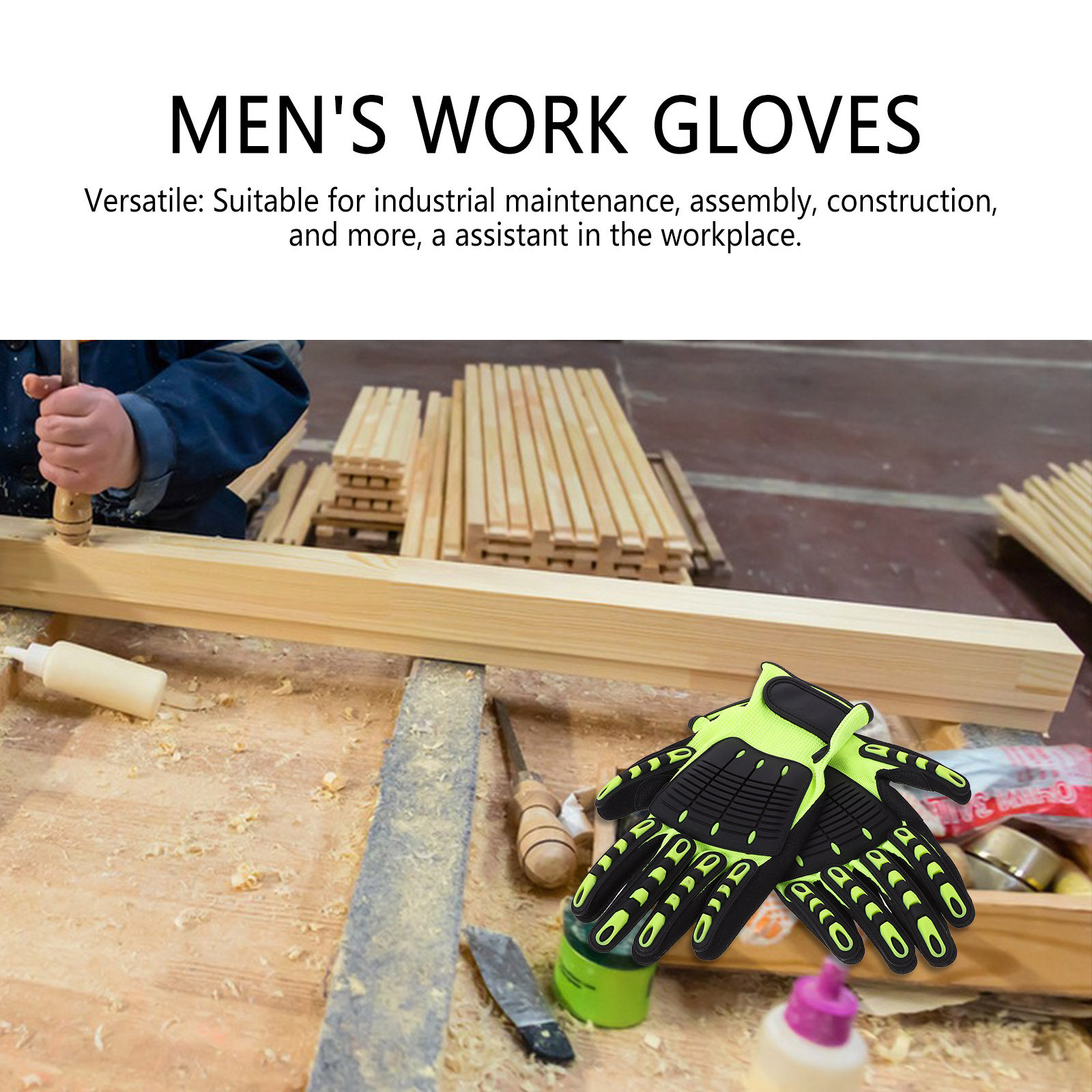 1 paire de gants de travail de - Work Glove Impact avis et prix