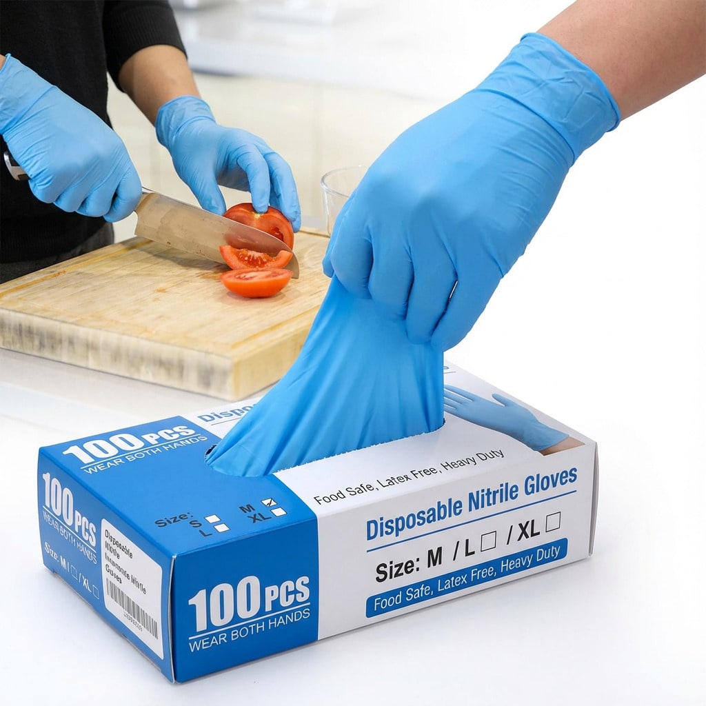 100 gants jetables en nitrile  - Nitrile Mechanic Glove avis et prix